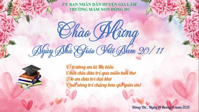 Trường mầm non Đông Dư long trọng tổ chức “Chương trình Mít tinh chào mừng ngày nhà giáo Việt Nam 20-11”